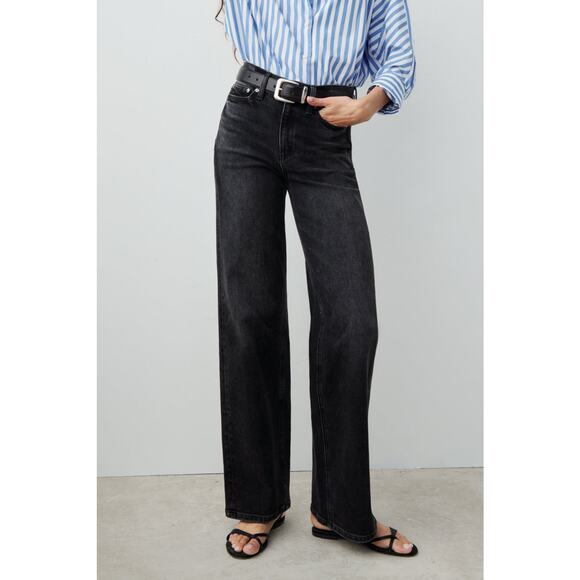 AYR The Secret Sauce Jeans 26S Date Night Black Straight Leg Denim 29.5” Inseam - Picture 1 of 8